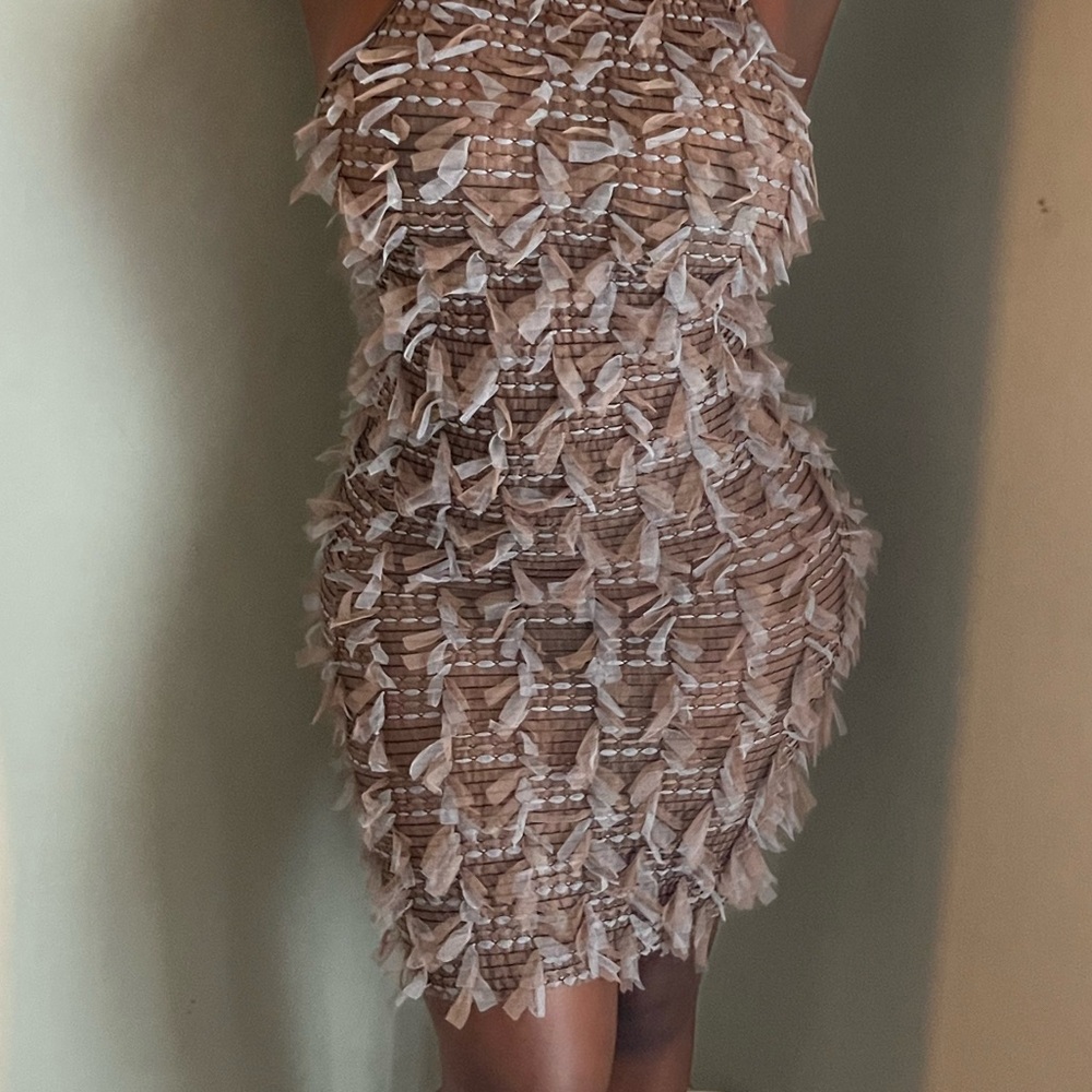 Brown with an hint of blue dress
